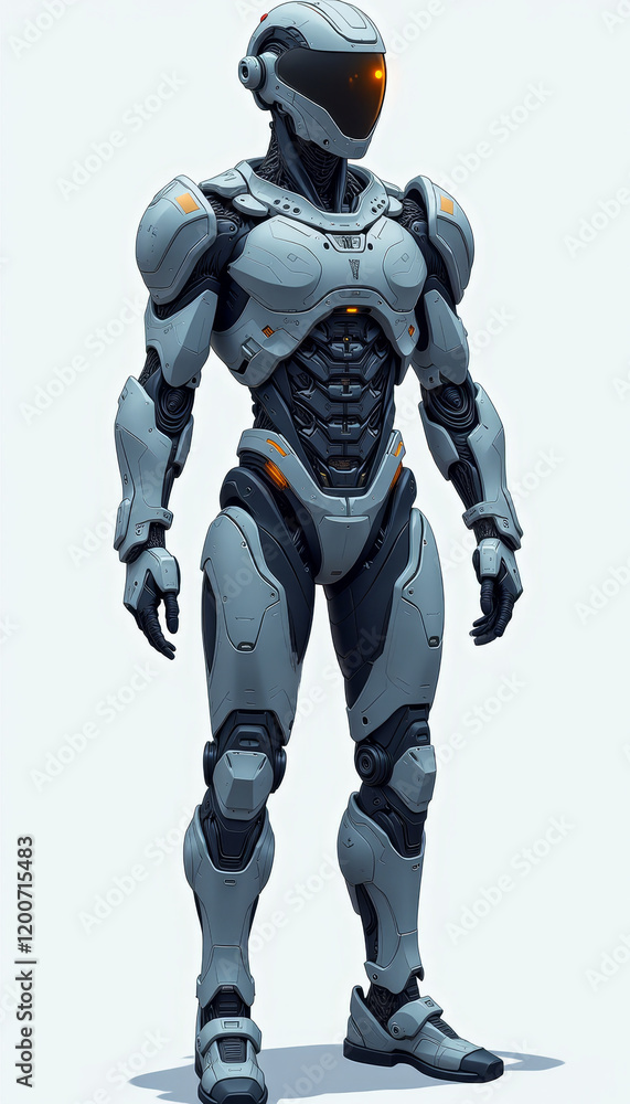 Highly Detailed Futuristic Robot in Sci-Fi Highly Detailed Futuristic Robot in Sci-Fi