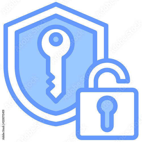 Public Key Blue Icon photo