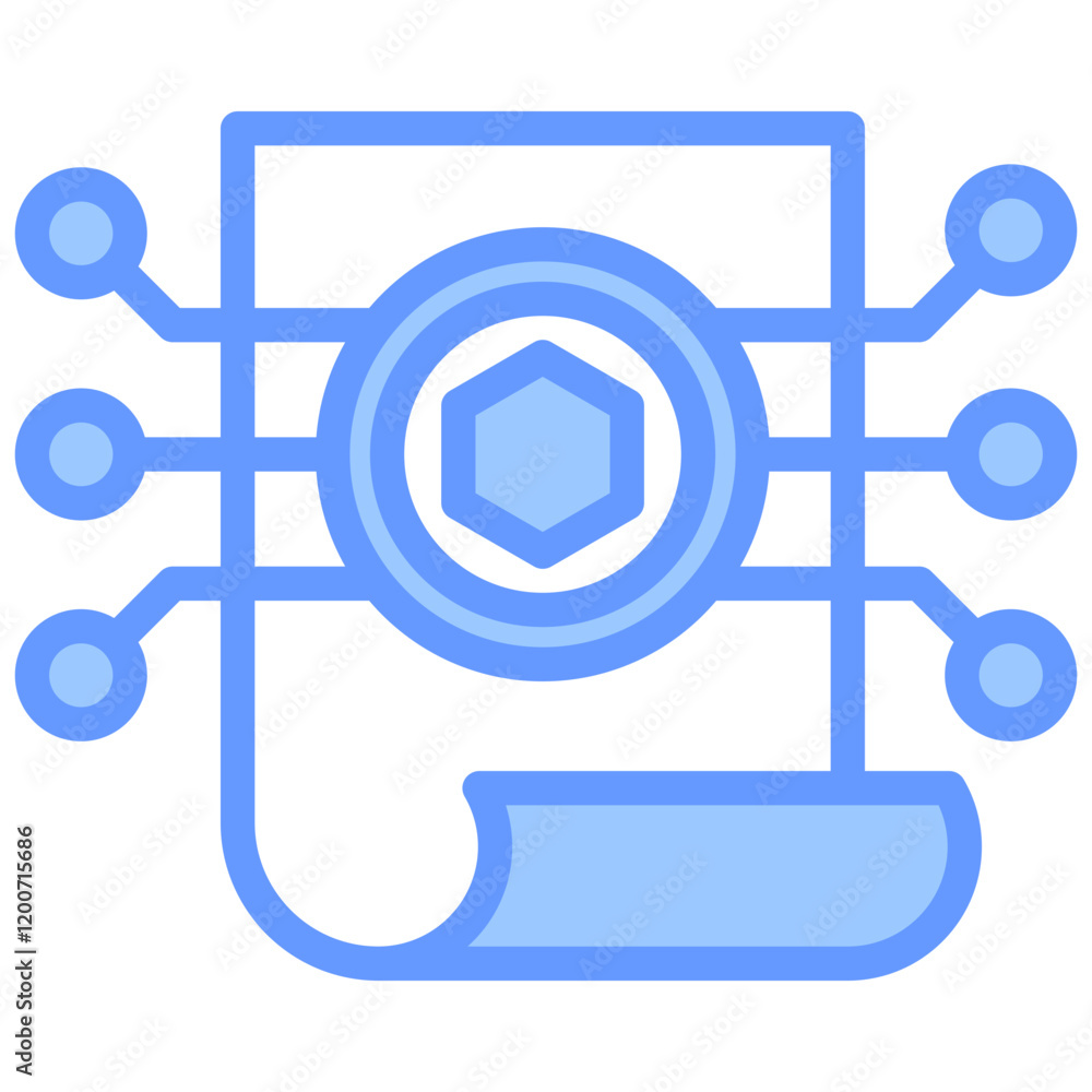 White Paper Blue Icon