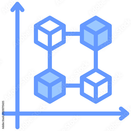 Block Size Blue Icon