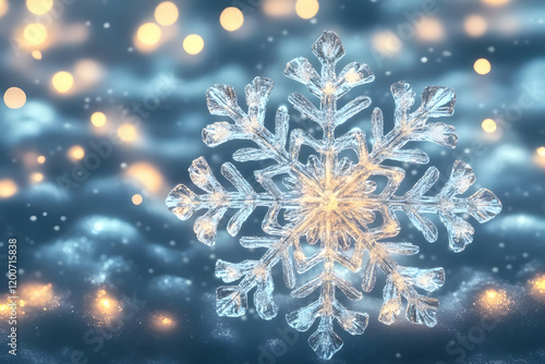 Glowing Snowflake Shines Br...