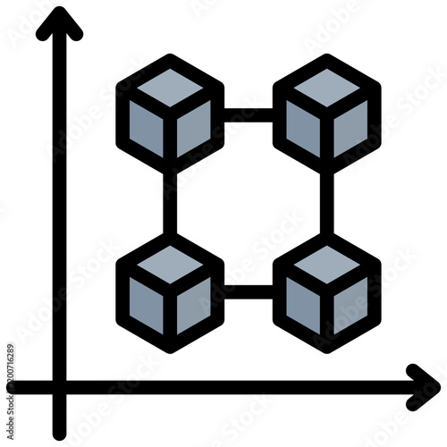 Block Size Outline Color Icon