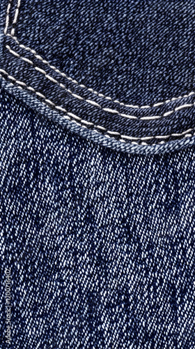 Close-up of dark blue denim...