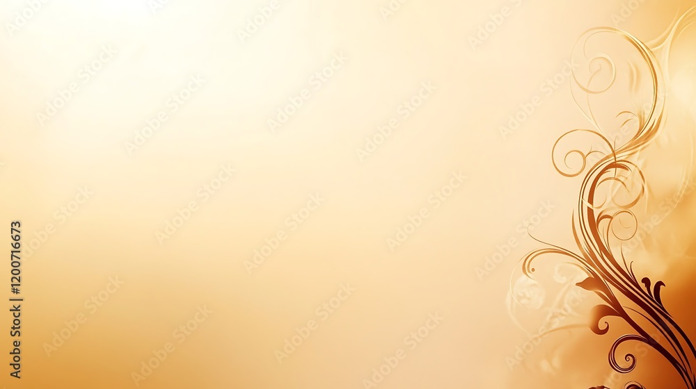 Elegant Golden Swirls Background Design Elegant Golden Swirls Background Design
