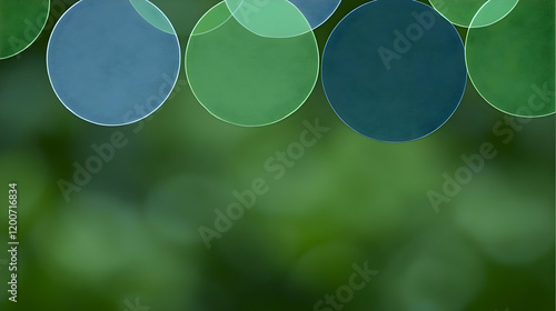 Abstract Green and Blue Cir...