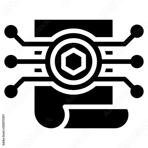 White Paper Glyph Icon