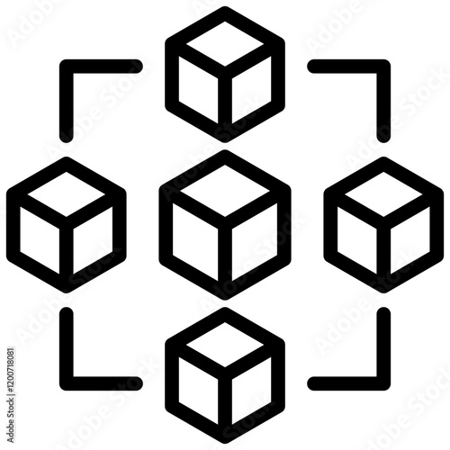 Blockchain Outline Icon