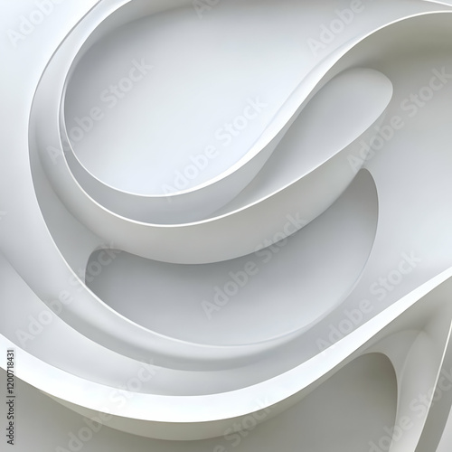 Abstract 3D White Backgroun...