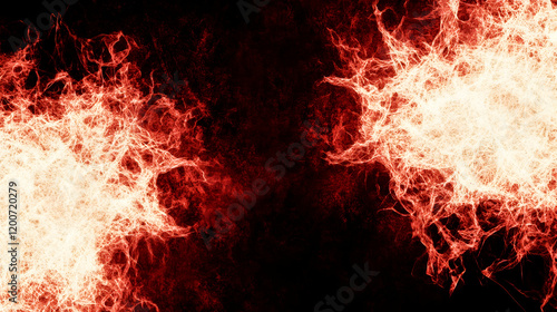 Abstract Red and White Fier...