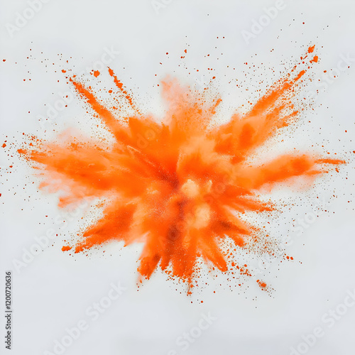 Orange Powder Explosion Cre...