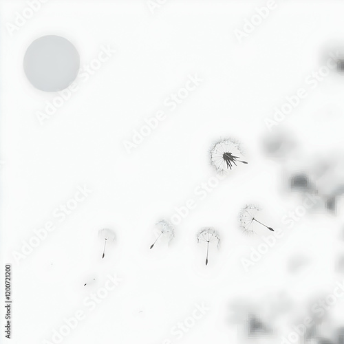 Dandelion Seeds Float Gentl...