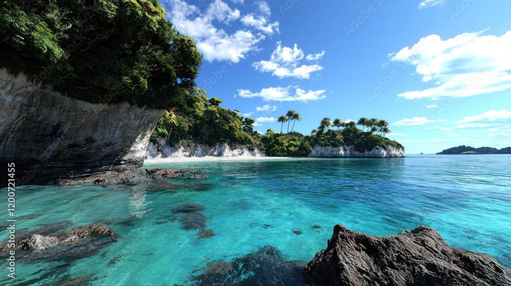 Fototapeta premium Tranquil Tropical Beach Scene