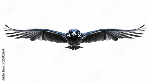 A Bird Soars Through the Sk...