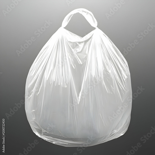 White Plastic Bag Hangs Emp...