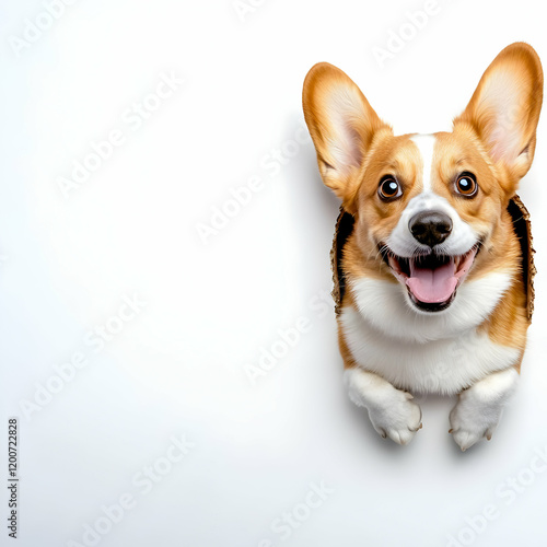 Playful Dog Peeking Through...