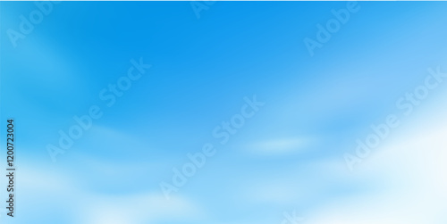 Cloudy blue sky gradient line. Simple day game background. Light circular cool sunburst summer vector. Bright white sunny soft spiritual sunshine. Pastel flare blast watercolor effect. Sun ray radial