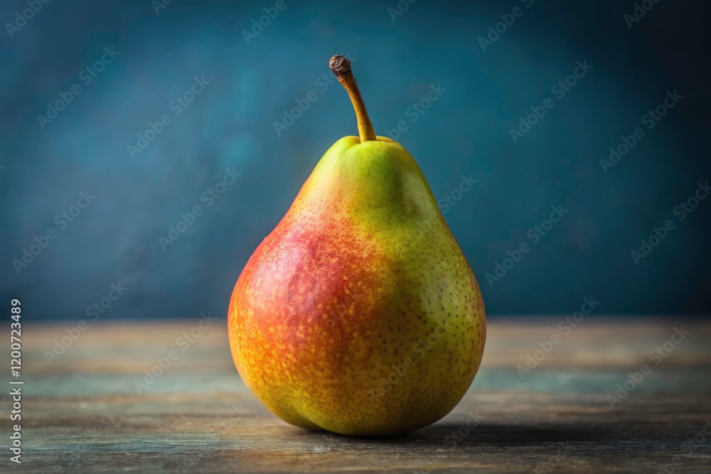 Elegant still life: a close-up of a ripening pear, its delicate brown and yellow skin hinting at autumn's arrival. Elegant still life: a close-up of a ripening pear, its delicate brown and yellow skin hinting at autumn's arrival.