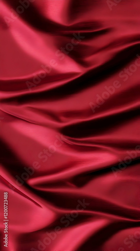 Luxurious Red Silk Fabric F...