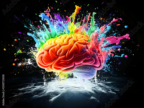 Colorful Brain Splashing in...