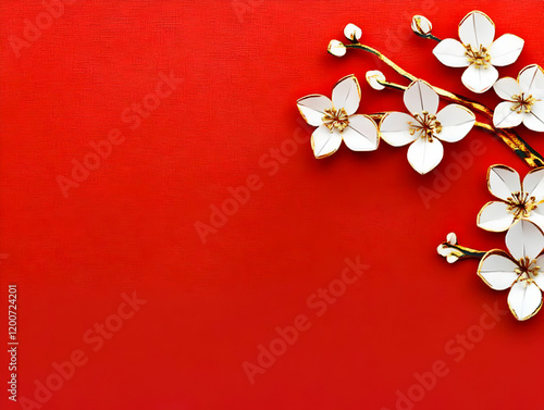 White Paper Flowers with Go...