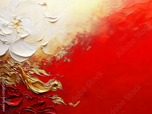 Abstract Painting with Whit...
