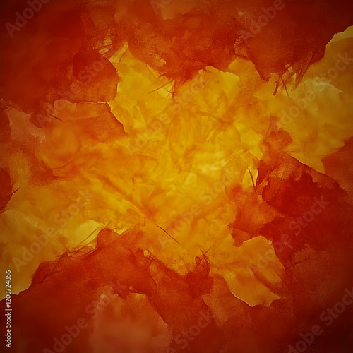 Abstract Orange and Yellow ...