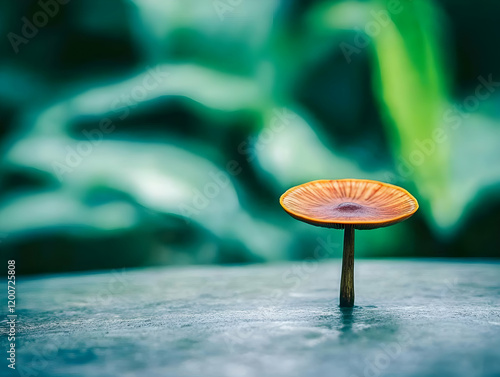 A Solitary Mushroom Stands ...