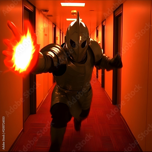 Silver Knight Charges with ...