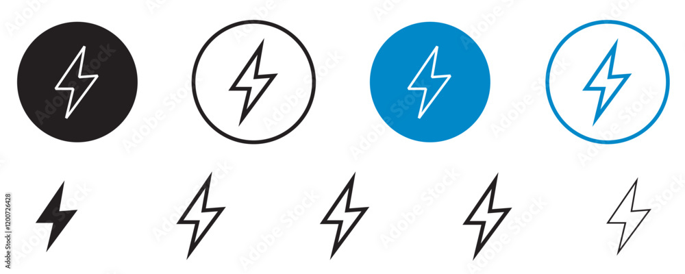 flash thunder power icon, flash Power energy icon flash thunder power icon, flash Power energy icon