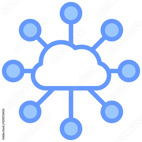 Edge Computing Blue Icon