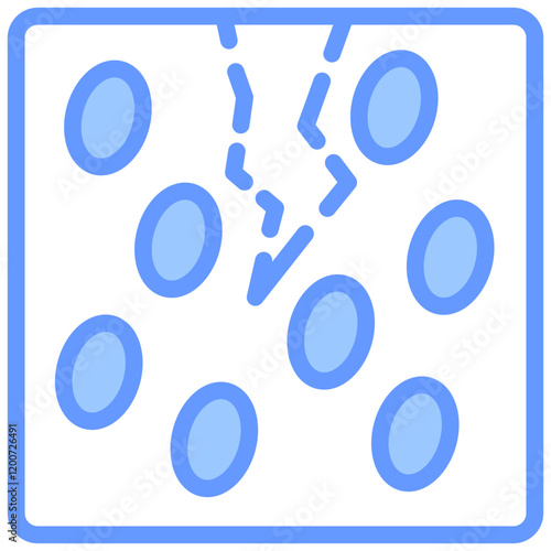 Self Healing Material Blue Icon