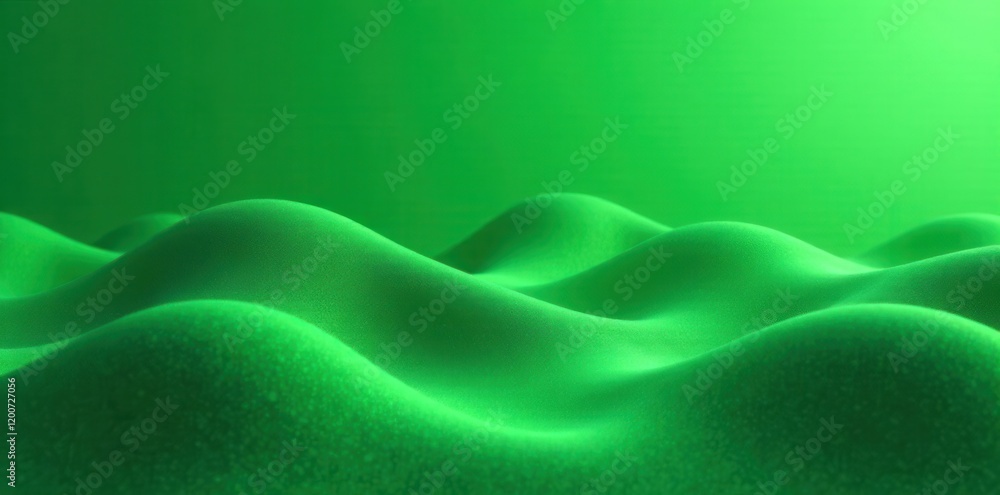 Wavy, undulating green waves with rounded ridges and subtle texture , natural fibers, organic patterns Wavy, undulating green waves with rounded ridges and subtle texture , natural fibers, organic patterns