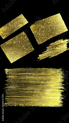 Golden Glitter Brushstrokes...