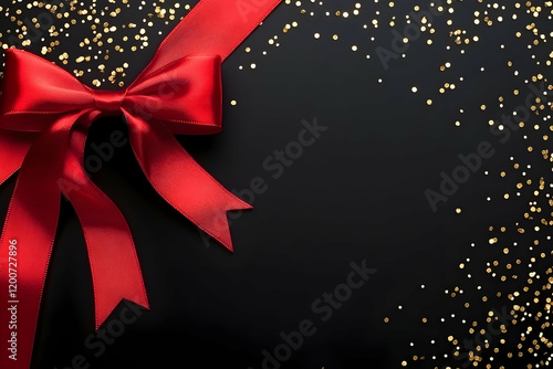Elegant Red Ribbon Bow Ador...