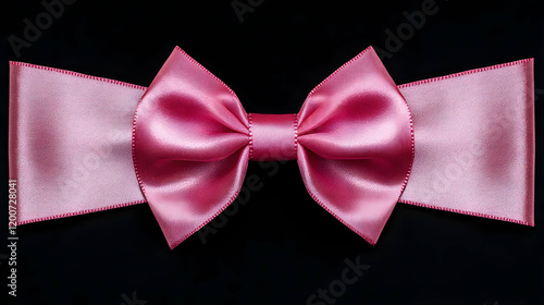 Pink Silk Bow Elegantly Tie...