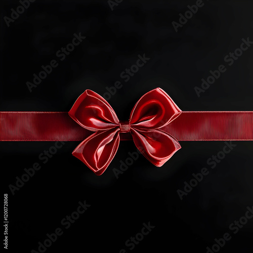 Elegant Red Ribbon Bow Tied...