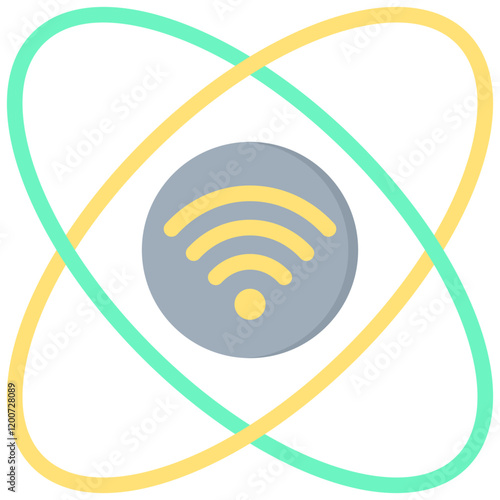 Quantum Networking Flat Icon