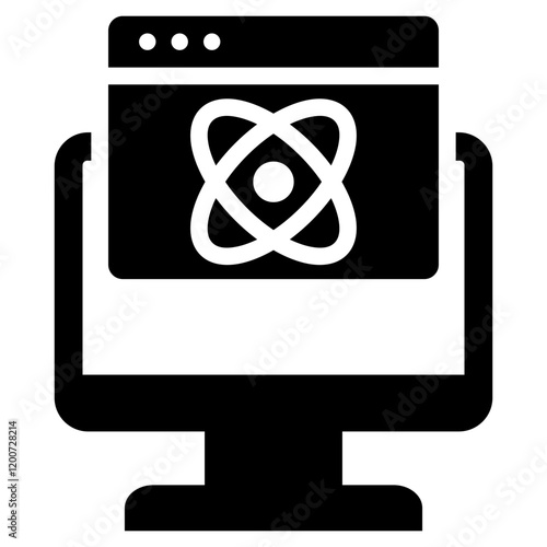 Quantum Computing Glyph Icon