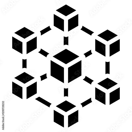 Blockchain Glyph Icon