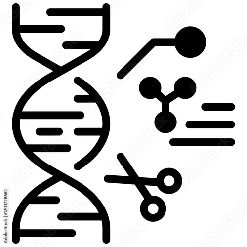 Gene Editing Glyph Icon