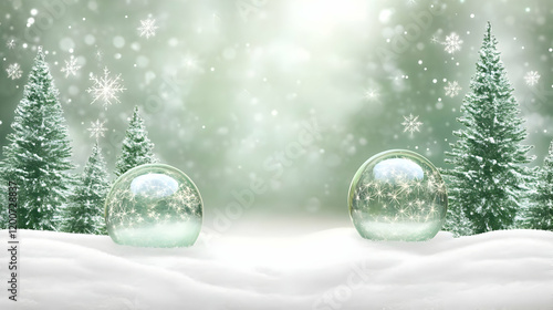 Christmas Snow Globes Sit o...