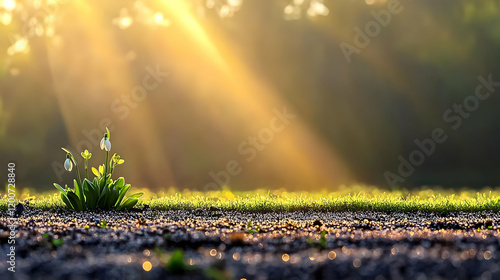 Snowdrop flowers bloom in s...