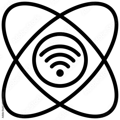Quantum Networking Outline Icon