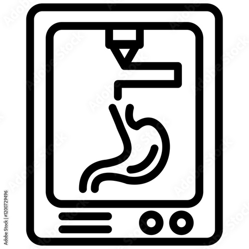 3D Bioprinting Outline Icon