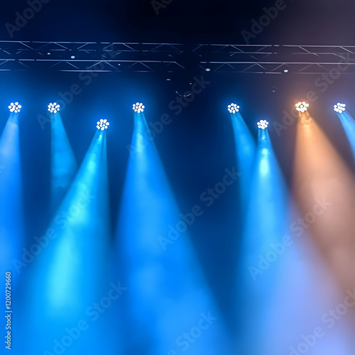 Blue and Orange Stage Light...