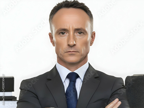 Serious Businessman in Suit...