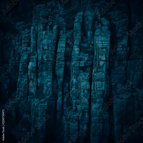 Dark, Textured Rock Formati...