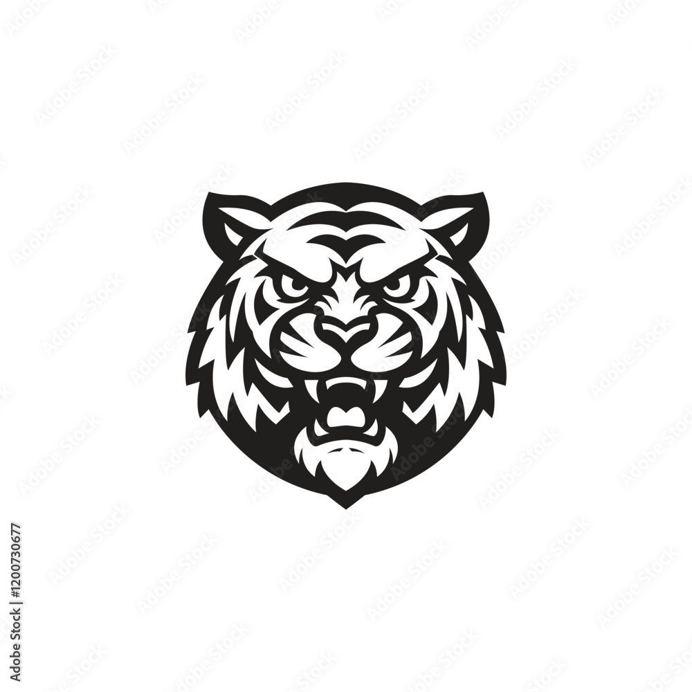 Fototapeta premium Vector of a tiger head.