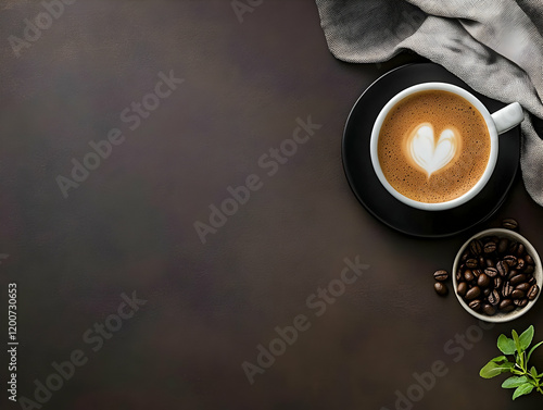 Coffee Cup with Heart Latte...