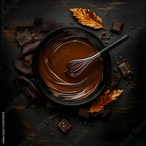 Melted Dark Chocolate Prepa...
